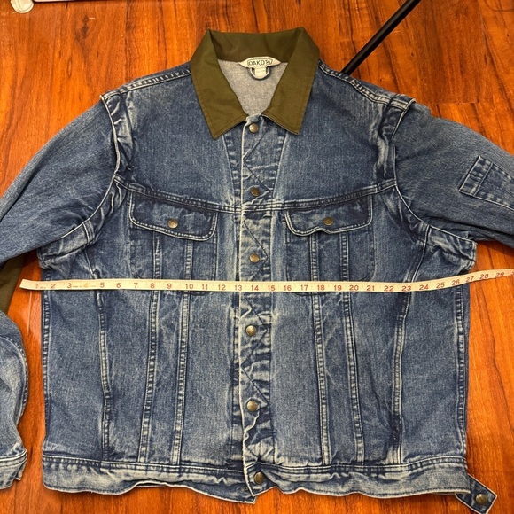 Dakota Vintage Denim Jacket Zip Off Sleeves Size XL - Picture 10 of 12